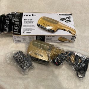 Andis Hair Dryer Ceramic Ionic Styler - Open Box Condition - 2 attachments lost